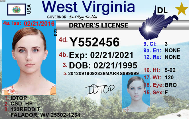 WEST VIRGINIA Fake IDs